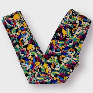 LuLaRoe Geometric Toucan Tropical Parrot Flamingo Leggings Women's OS One Size